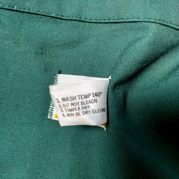 Riverside Coveralls Jumpsuit Medium/Large Regular Green Canvas Short Sleeve Vtg - Picture 6 of 16